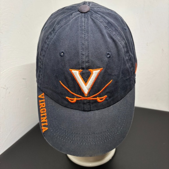 University of Virginia Blue Baseball Cap Hat UVA Y2K Spellout Cavs Adjustable - Picture 5 of 8